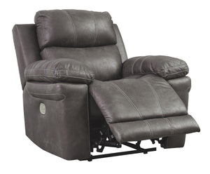 Ashley Furniture - Erlangen - Dark Gray - Pwr Recliner/Adj Headrest - 5th Avenue Furniture