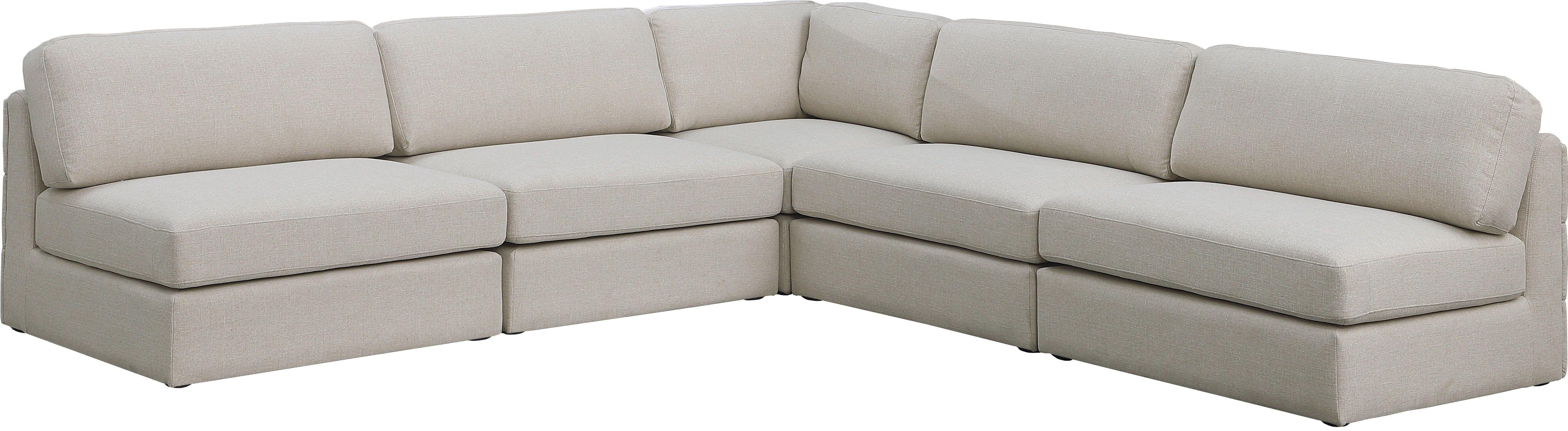 Meridian Furniture - Beckham - Modular Sectional - Beige - Fabric - 5th Avenue Furniture