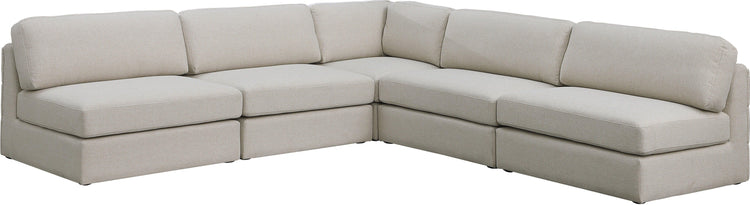 Meridian Furniture - Beckham - Modular Sectional - Beige - Fabric - 5th Avenue Furniture