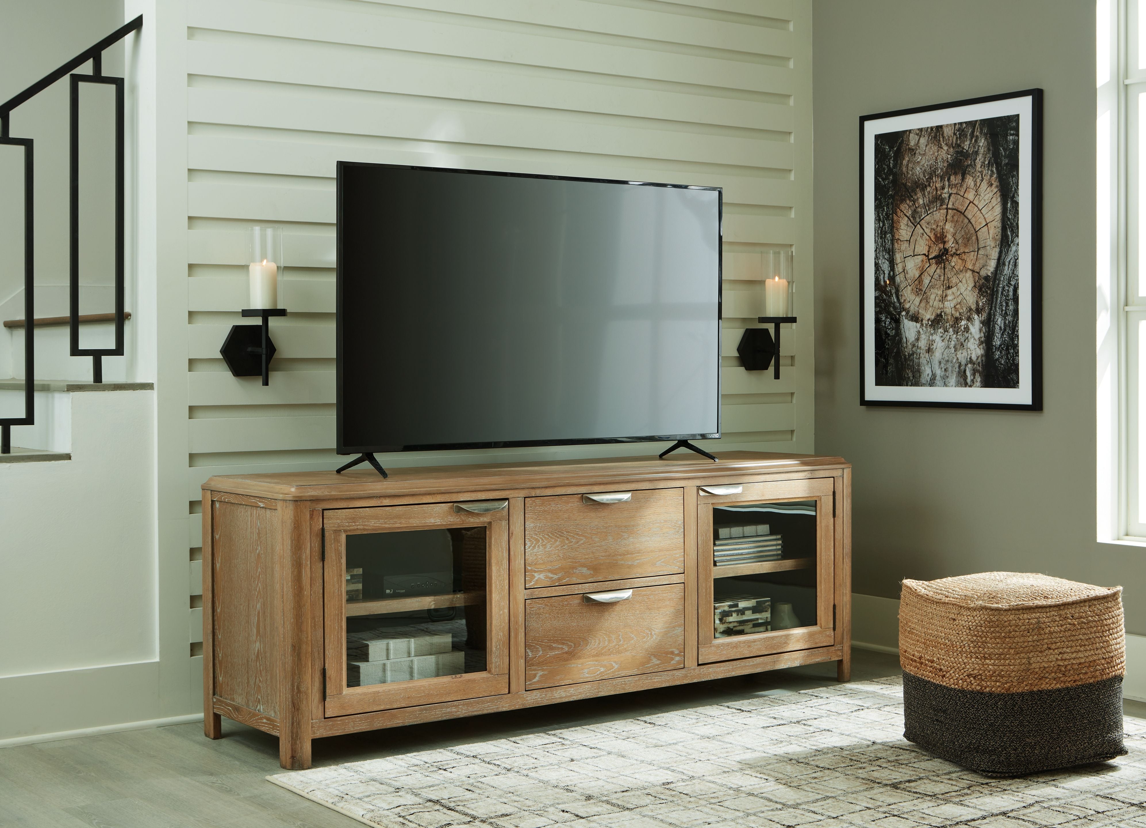 Rencott - Light Brown - Extra Large TV Stand - 5th Avenue Furniture