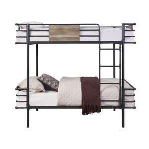 ACME - Deliz - Twin Over Twin Bunk Bed - Gunmetal - 5th Avenue Furniture