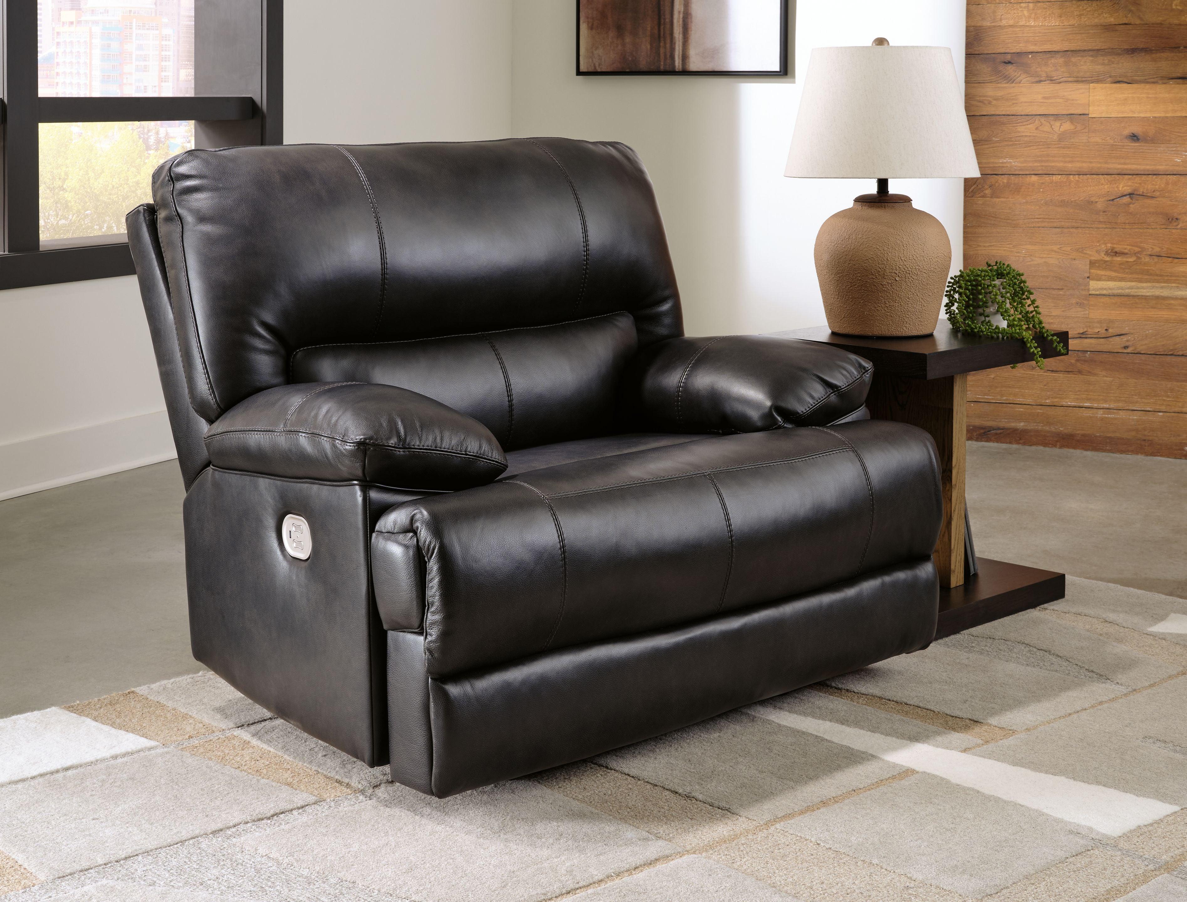 Signature Design by Ashley® - Mountainous - Eclipse - Power Recliner With Adj Headrest - 5th Avenue Furniture