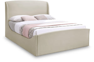 Meridian Furniture - Tess - Queen Bed - Cream - 5th Avenue Furniture