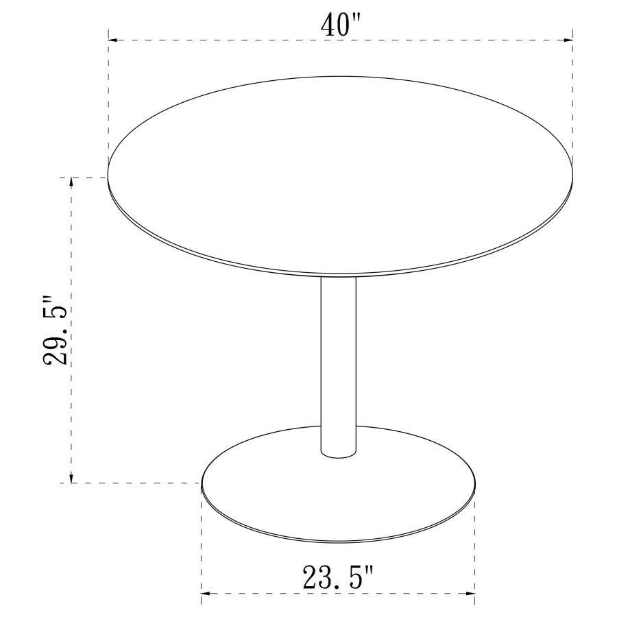 Coaster Fine Furniture - Lowry - Round Dining Set Tulip Table With Eiffel Chairs - 5th Avenue Furniture