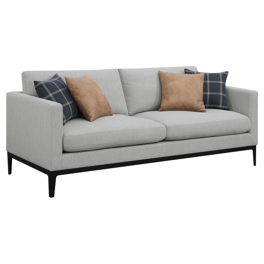 CoasterElevations - Apperson - Cushioned Back Sofa - Light Gray - 5th Avenue Furniture