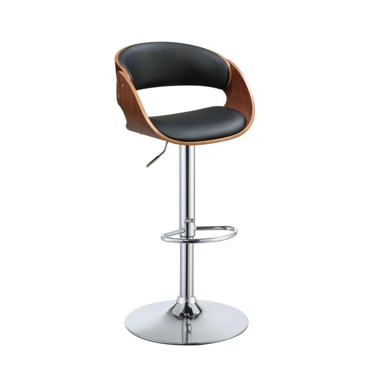 ACME - Camila - Stool - Black PU & Walnut - 44" - 5th Avenue Furniture