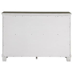 Coaster Fine Furniture - Lilith - 7-Drawer Dresser Distressed - Distressed Gray And White - 5th Avenue Furniture