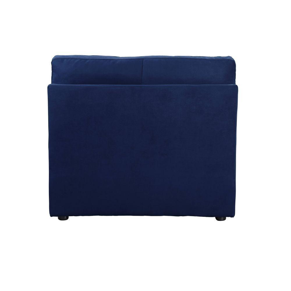 ACME - Crosby - Armless Chair - Blue Fabric - 5th Avenue Furniture