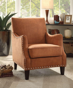 ACME - Sinai - Accent Chair - Orange Fabric - 5th Avenue Furniture