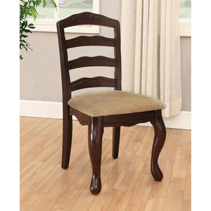 Furniture of America - Townsville - Side Chair (Set of 2) - Dark Walnut / Tan - 5th Avenue Furniture