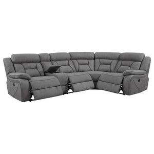 CoasterEssence - Higgins - Four-Piece Upholstered Power Sectional - 5th Avenue Furniture