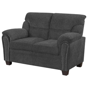 CoasterEveryday - Clemintine - Upholstered Loveseat with Nailhead Trim - 5th Avenue Furniture