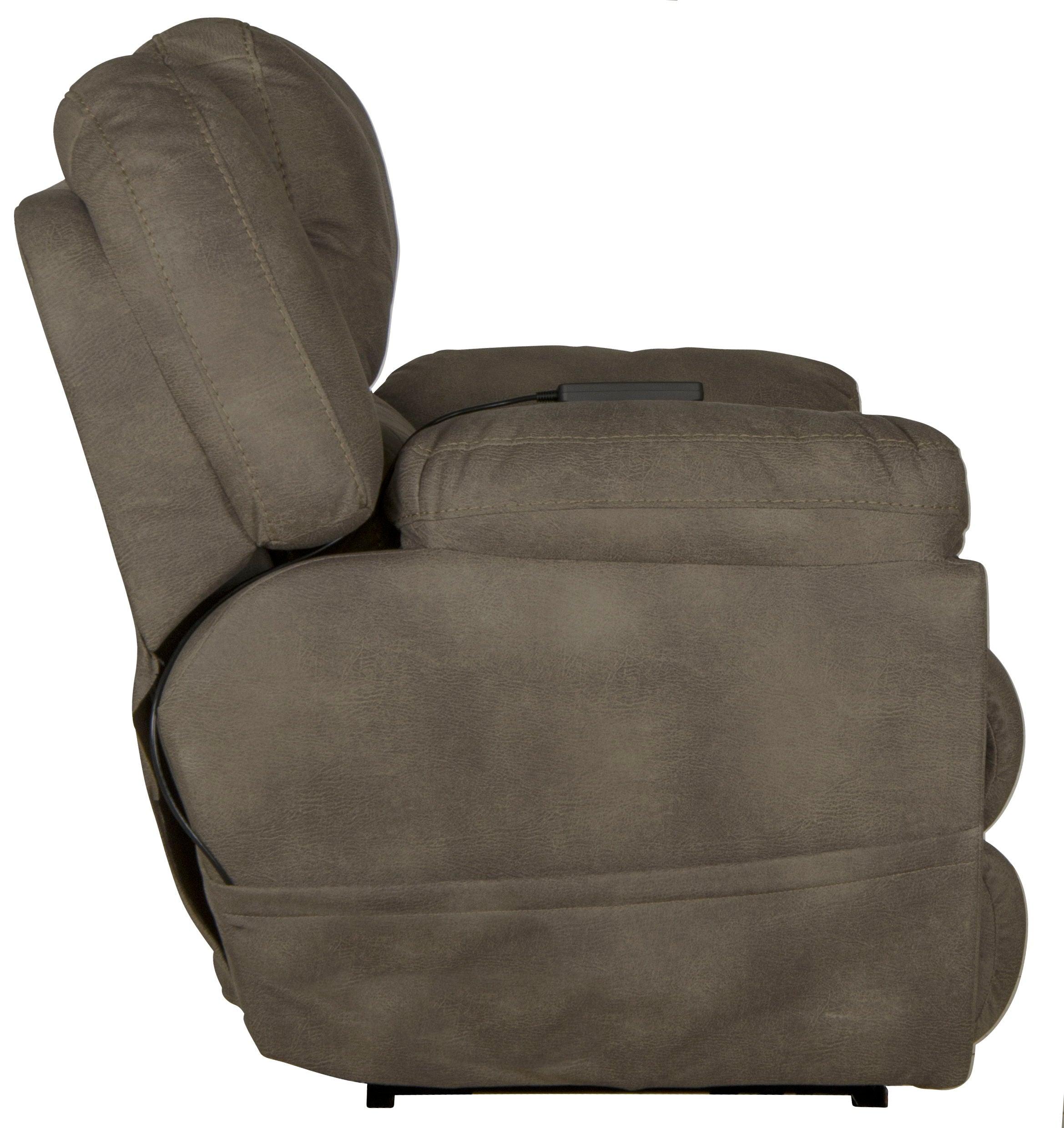 Catnapper - Flynn - Power Lay Flat Recliner with Power Adjustable Headrest & Lumbar and Dual Heat & Massage - Fig - 5th Avenue Furniture