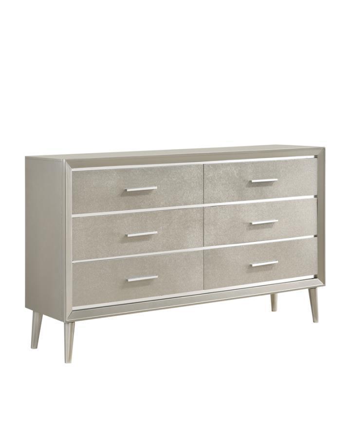 CoasterEveryday - Ramon - 6-Drawer Dresser - Metallic Sterling - 5th Avenue Furniture