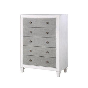 ACME - Katia - Chest - Rustic Gray & White Finish - 5th Avenue Furniture