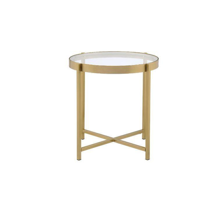 ACME - Charrot - End Table - Gold Finish - 5th Avenue Furniture