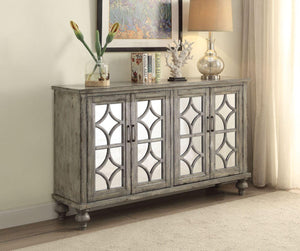 ACME - Velika - Accent Table - Weathered Gray - 37" - 5th Avenue Furniture