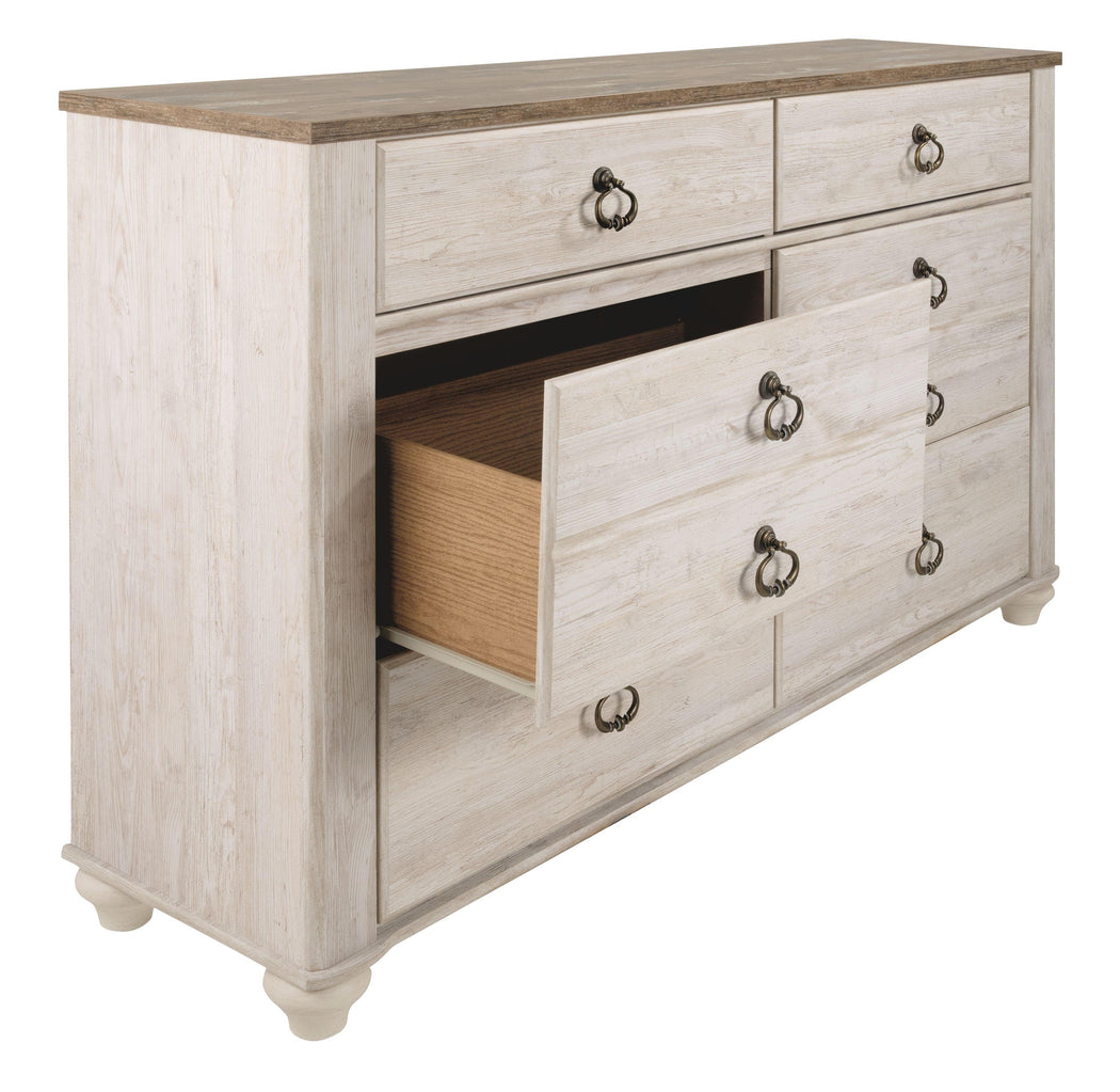 Ashley Furniture - Willowton - Dresser, Mirror - 5th Avenue Furniture