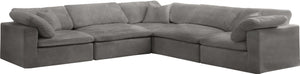 Meridian Furniture - Cozy - Modular Sectional Cloud - Grey - Fabric - Modern & Contemporary - 5th Avenue Furniture