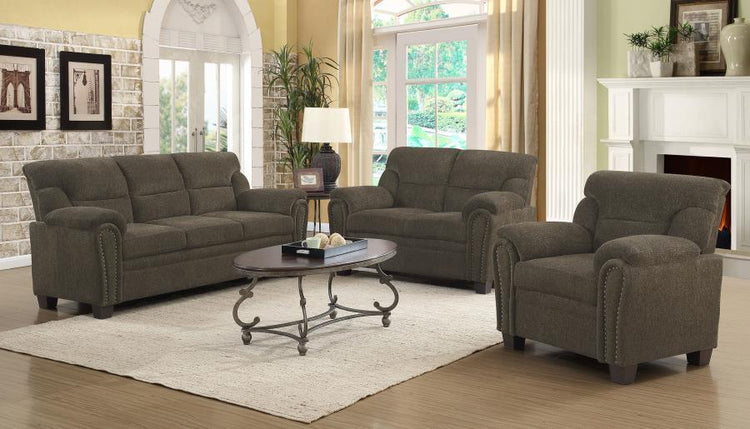 CoasterEveryday - Clemintine - Upholstered Sofa with Nailhead Trim - 5th Avenue Furniture