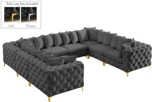 Meridian Furniture - Tremblay - Modular Sectional 8 Piece - Gray - Fabric - 5th Avenue Furniture