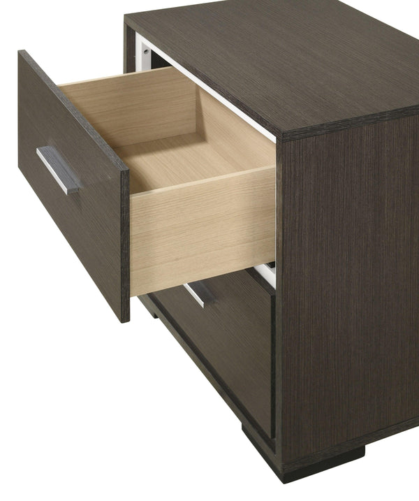 Crown Mark - Sharpe - Nightstand - Dark Gray - 5th Avenue Furniture