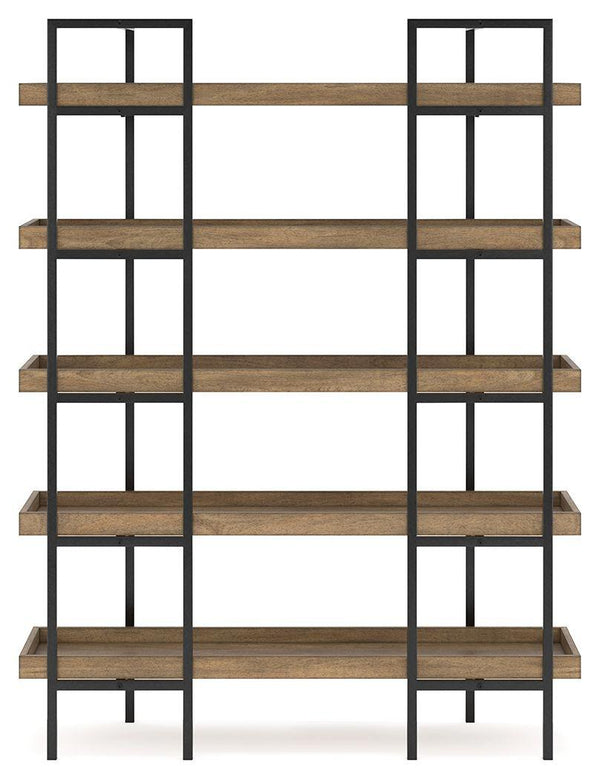 Signature Design by Ashley® - Montia - Light Brown - Bookcase - 5th Avenue Furniture