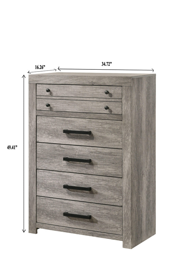 Crown Mark - Tundra - Chest - Gray - 5th Avenue Furniture