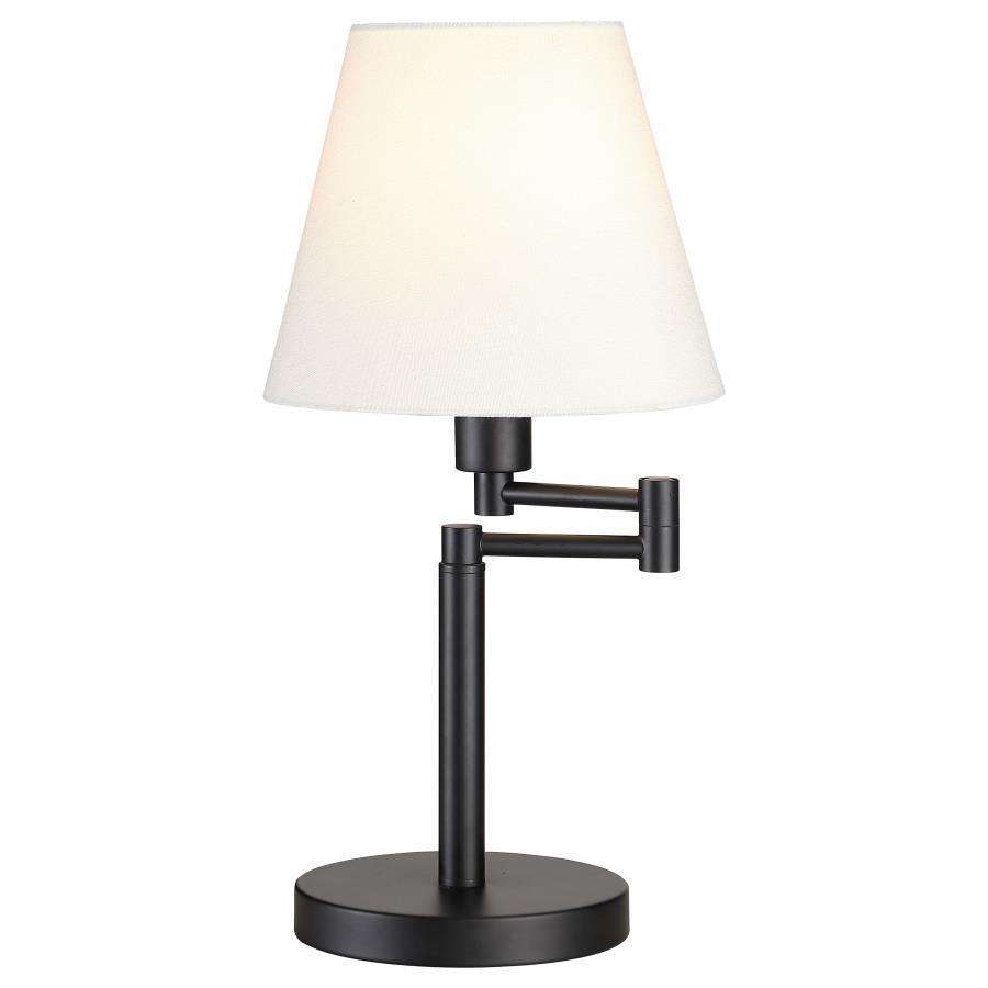 CoasterEveryday - Colombe - Rotatable Frame Table Lamp - Off White And Matte Black - 5th Avenue Furniture