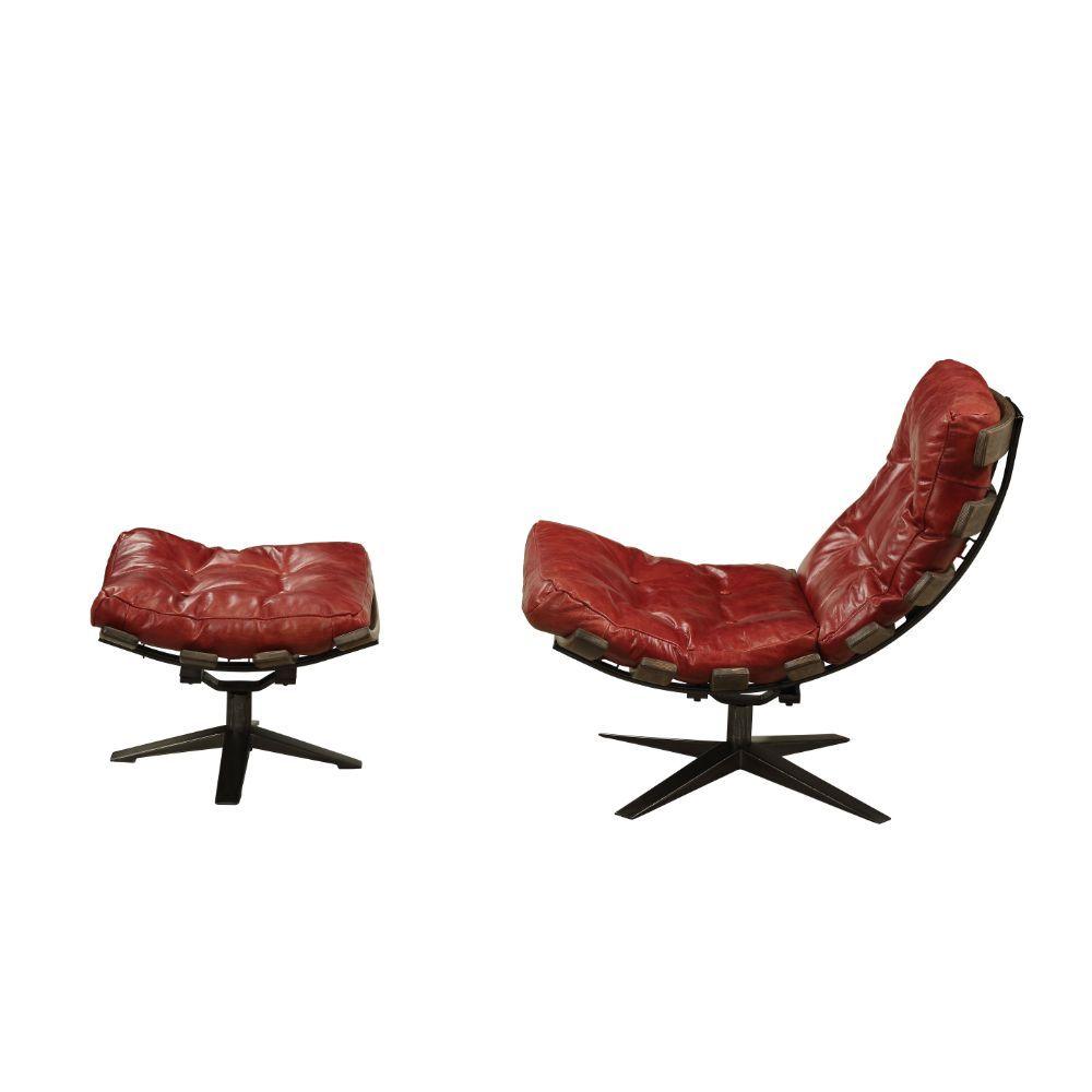 ACME - Gandy - 2Pc Pk Chair & Ottoman - 5th Avenue Furniture