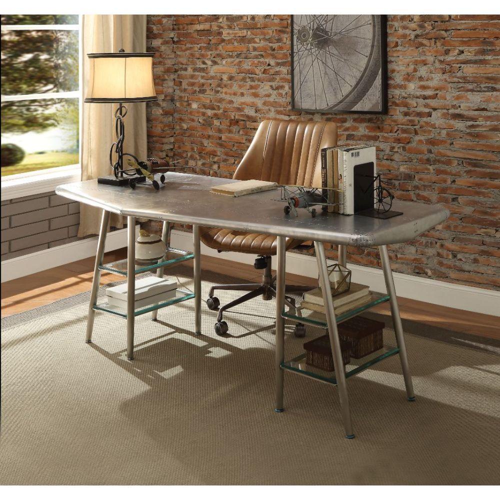 ACME - Brancaster - Desk - Aluminum - Metal - 30" - 5th Avenue Furniture