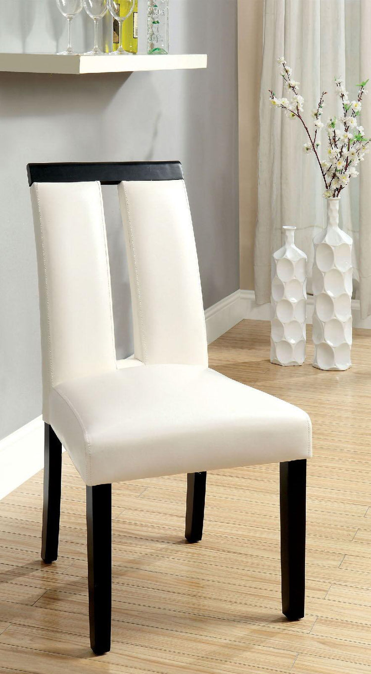 Furniture of America - Luminar - Side Chair (Set of 2) - Black / White - 5th Avenue Furniture