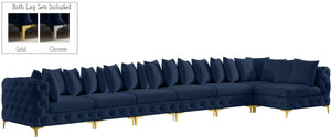Meridian Furniture - Tremblay - Modular Sectional 7 Piece - Navy - Modern & Contemporary - 5th Avenue Furniture