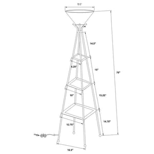 CoasterEveryday - Gianni - Versatile Shelf Tower Floor Lamp - Charcoal Black - 5th Avenue Furniture