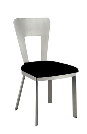 Furniture of America - Nova - Side Chair (Set of 2) - Silver / Black - 5th Avenue Furniture