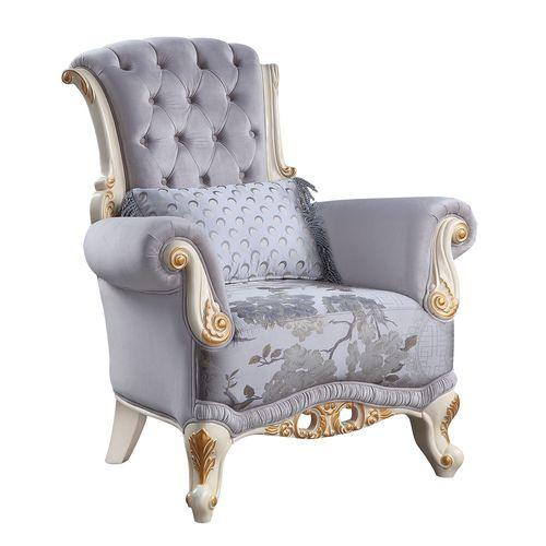 ACME - Galelvith - Chair - Gray Fabric - 5th Avenue Furniture