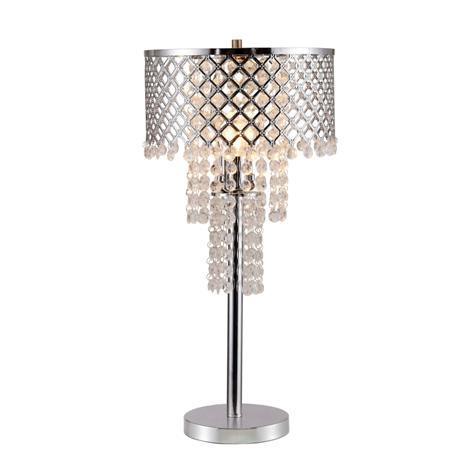 Crown Mark - Crystal On Mesh - Table Lamp - Pearl Silver - 5th Avenue Furniture