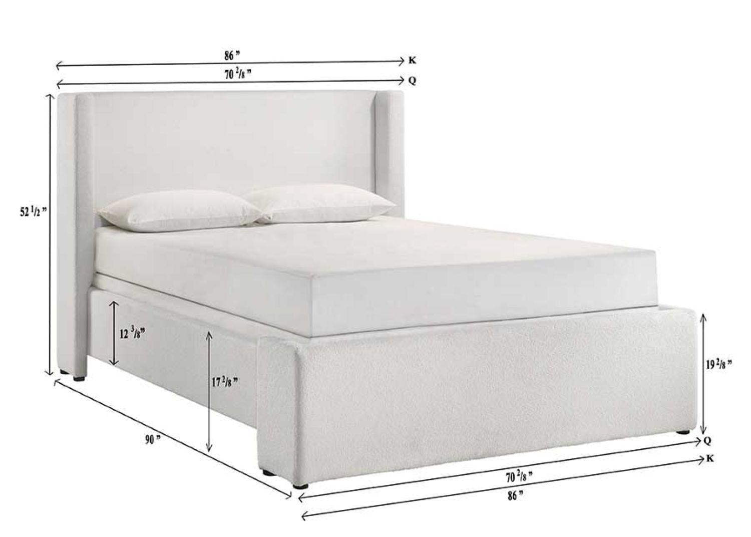 Crown Mark - Portia - Boucle Bed - 5th Avenue Furniture