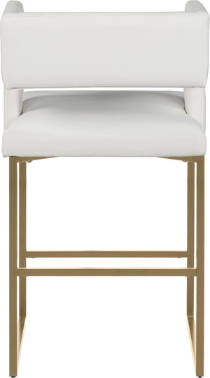 Meridian Furniture - Caleb - Counter Stool with Gold Legs (Set of 2) - 5th Avenue Furniture