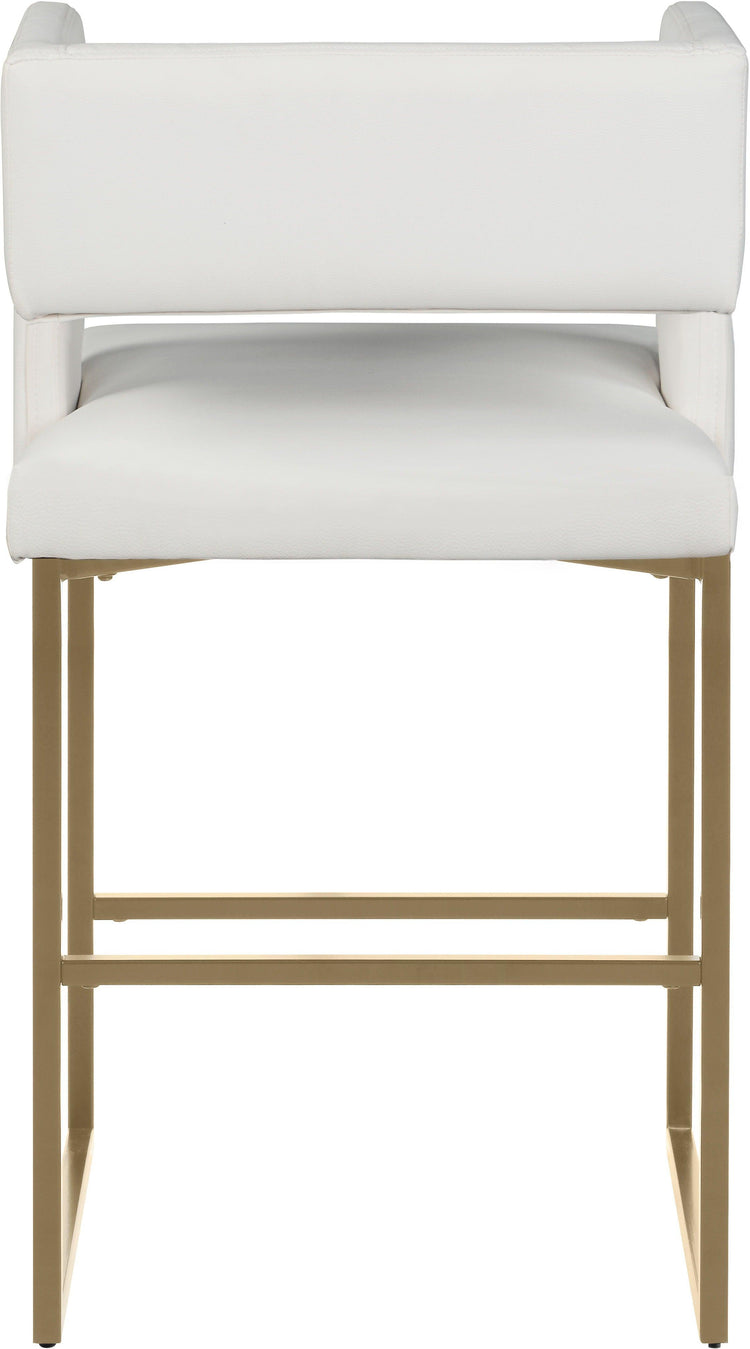 Meridian Furniture - Caleb - Counter Stool with Gold Legs (Set of 2) - 5th Avenue Furniture