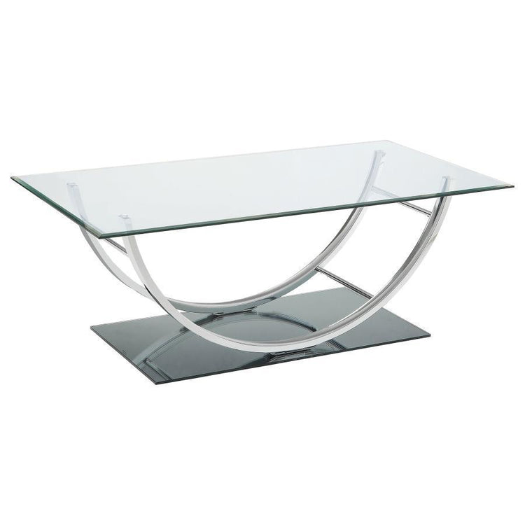 CoasterEssence - Danville - U-Shaped Coffee Table - Chrome - 5th Avenue Furniture