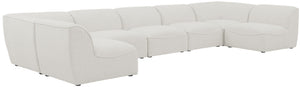 Meridian Furniture - Miramar - Modular Sectional 7 Piece - Cream - 5th Avenue Furniture