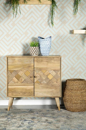 CoasterEssence - Alyssum - Checkered Pattern Accent Cabinet - 5th Avenue Furniture