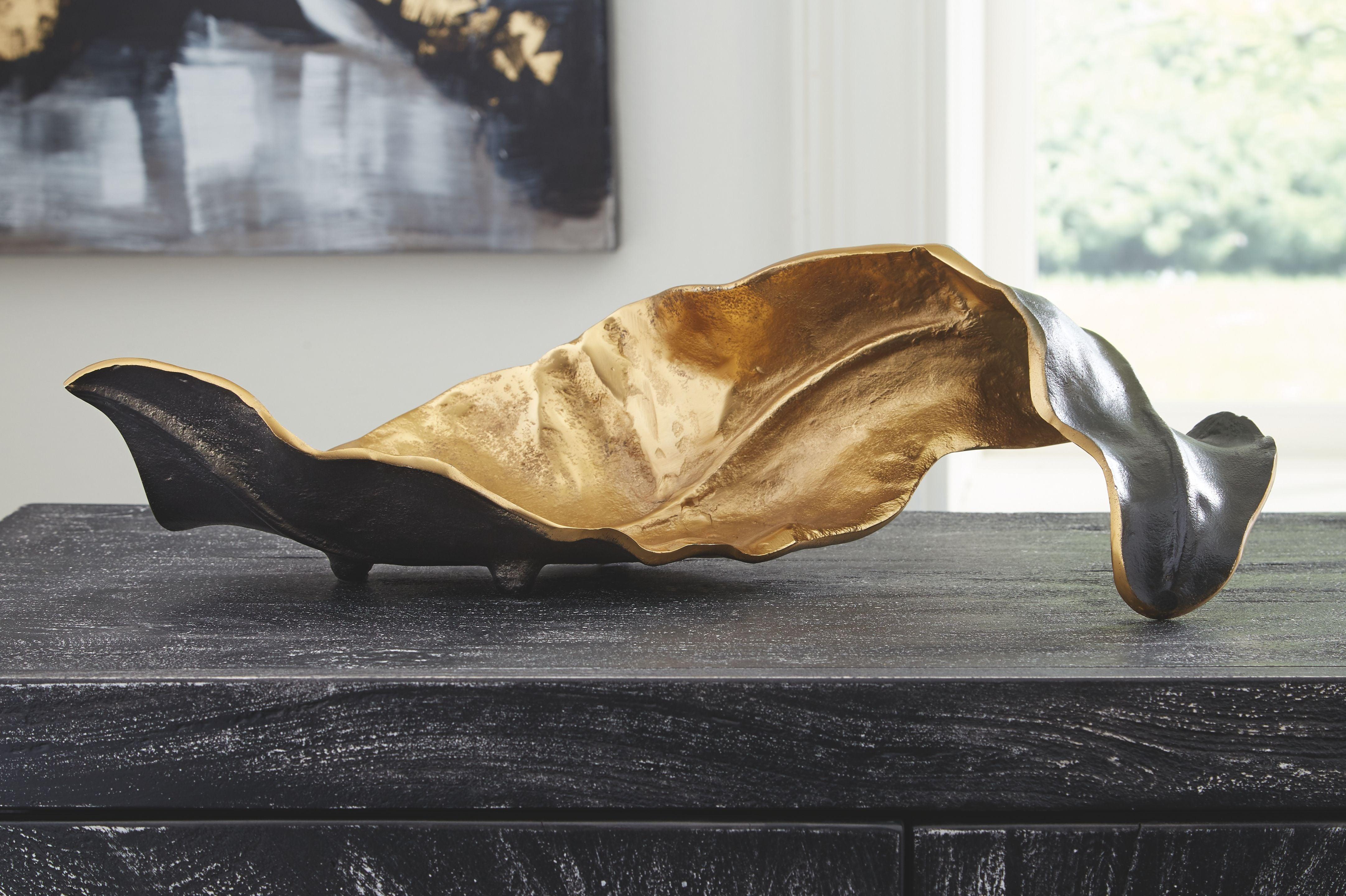 Ashley Furniture - Melinda - Black / Gold Finish - Sculpture - 5th Avenue Furniture