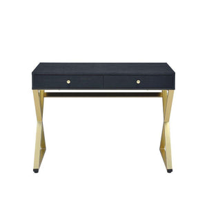 ACME - Coleen - Desk - Black & Brass - 5th Avenue Furniture