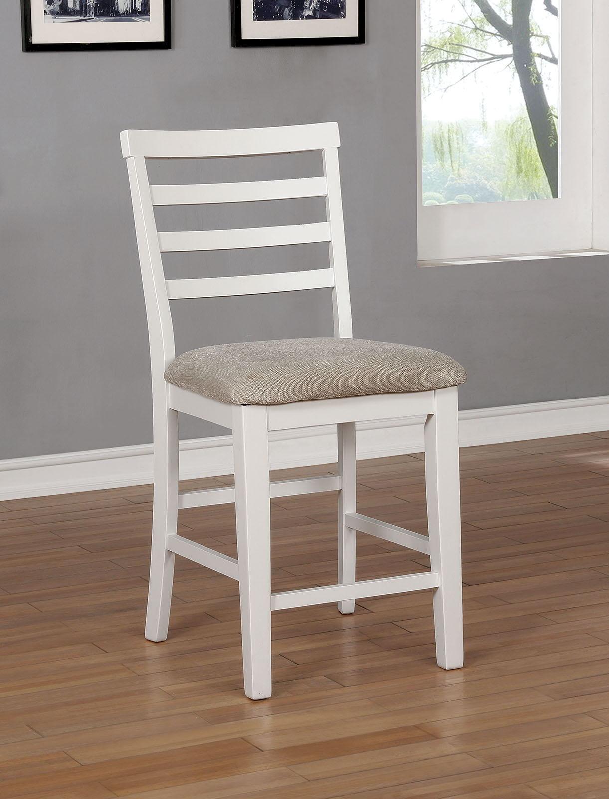 Furniture of America - Kiana - Counter Height Side Chair (Set of 2) - White - 5th Avenue Furniture