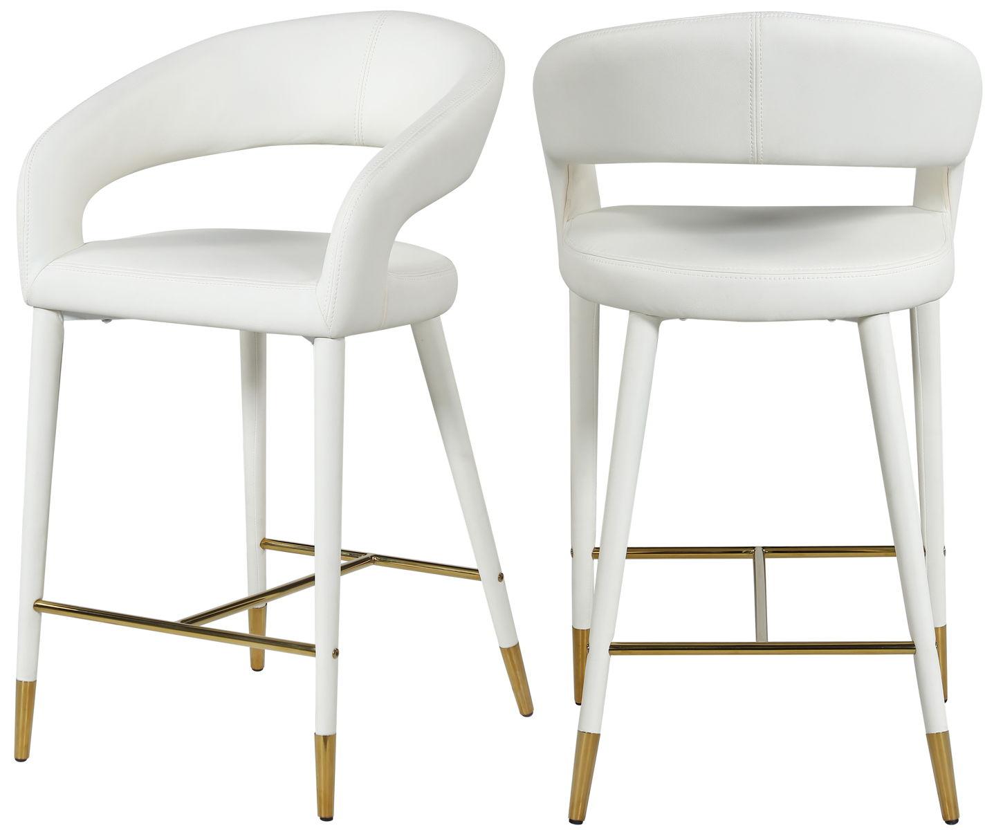 Meridian Furniture - Destiny - Stool - White - 5th Avenue Furniture