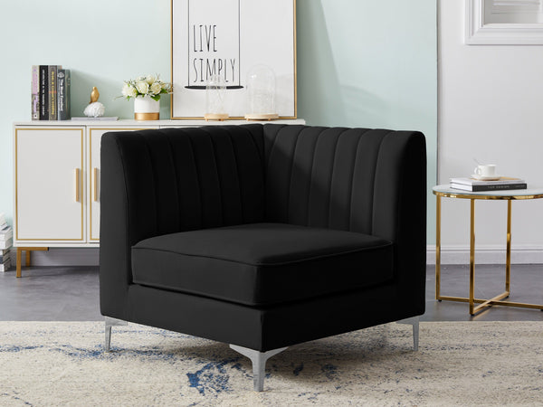 Meridian Furniture - Alina - Corner Chair - 5th Avenue Furniture