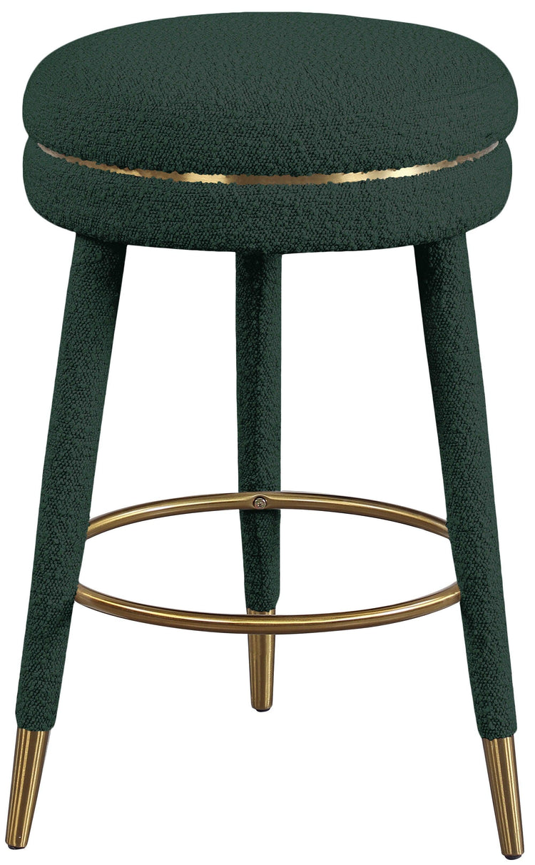 Meridian Furniture - Coral - Counter Stool - Green - 5th Avenue Furniture