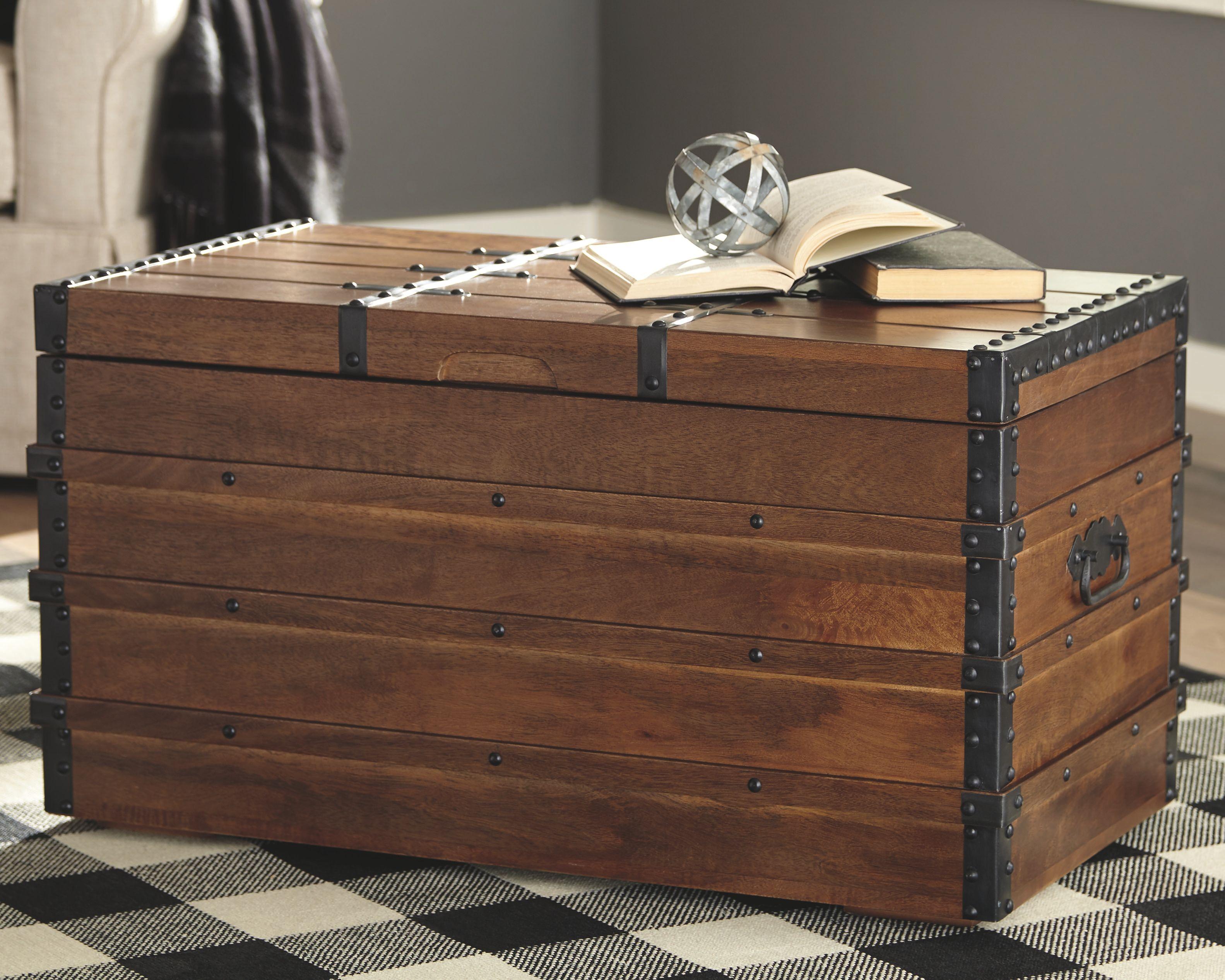 Ashley Furniture - Kettleby - Brown - Storage Trunk - 5th Avenue Furniture